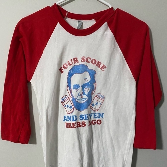 QUARTER sleeve American theme top - Picture 1 of 6
